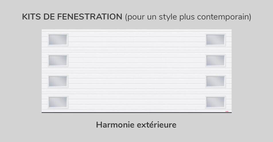 Kit de Fenestration Rainuré 16' x 7', Harmonie Extérieure 21" x 13"