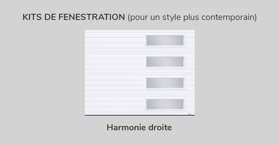 Kit de Fenestration Rainuré 9' x 7', Harmonie Droite